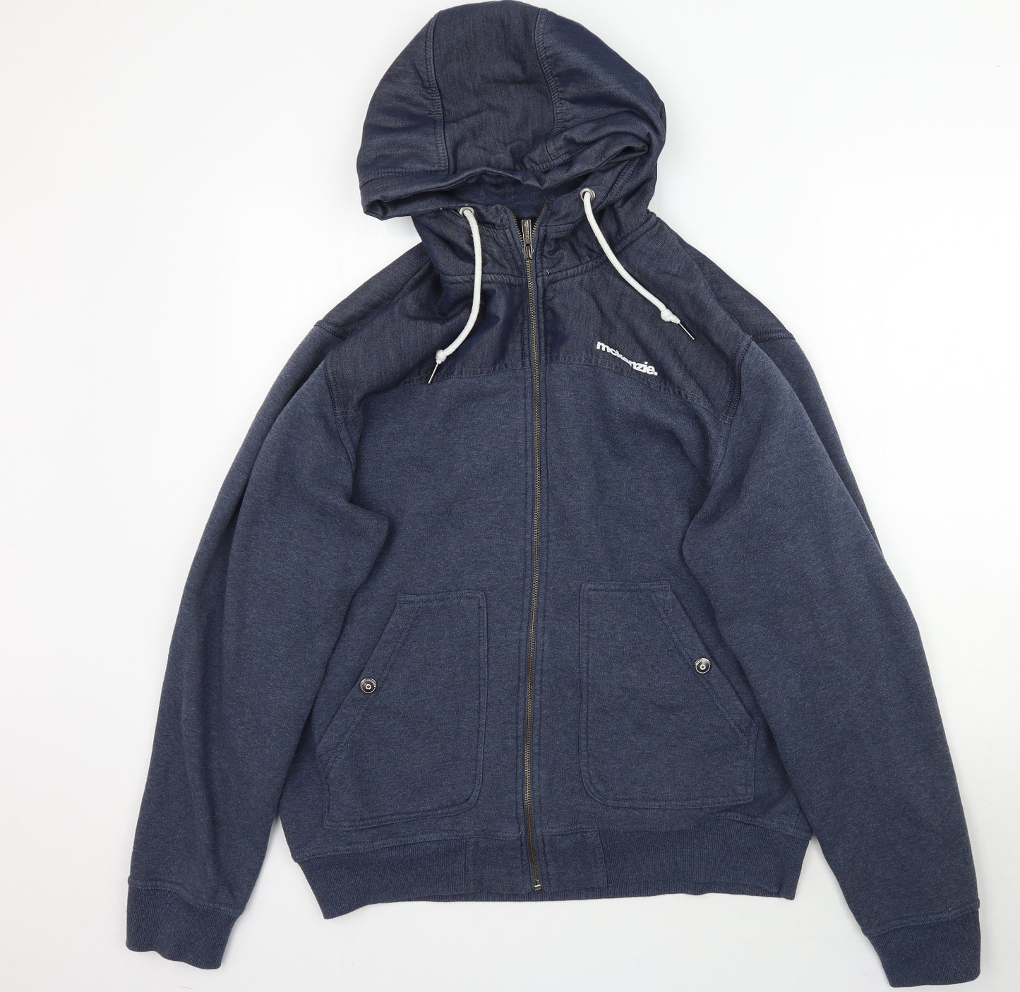 McKenzie Mens Blue   Full Zip Hoodie Size XL