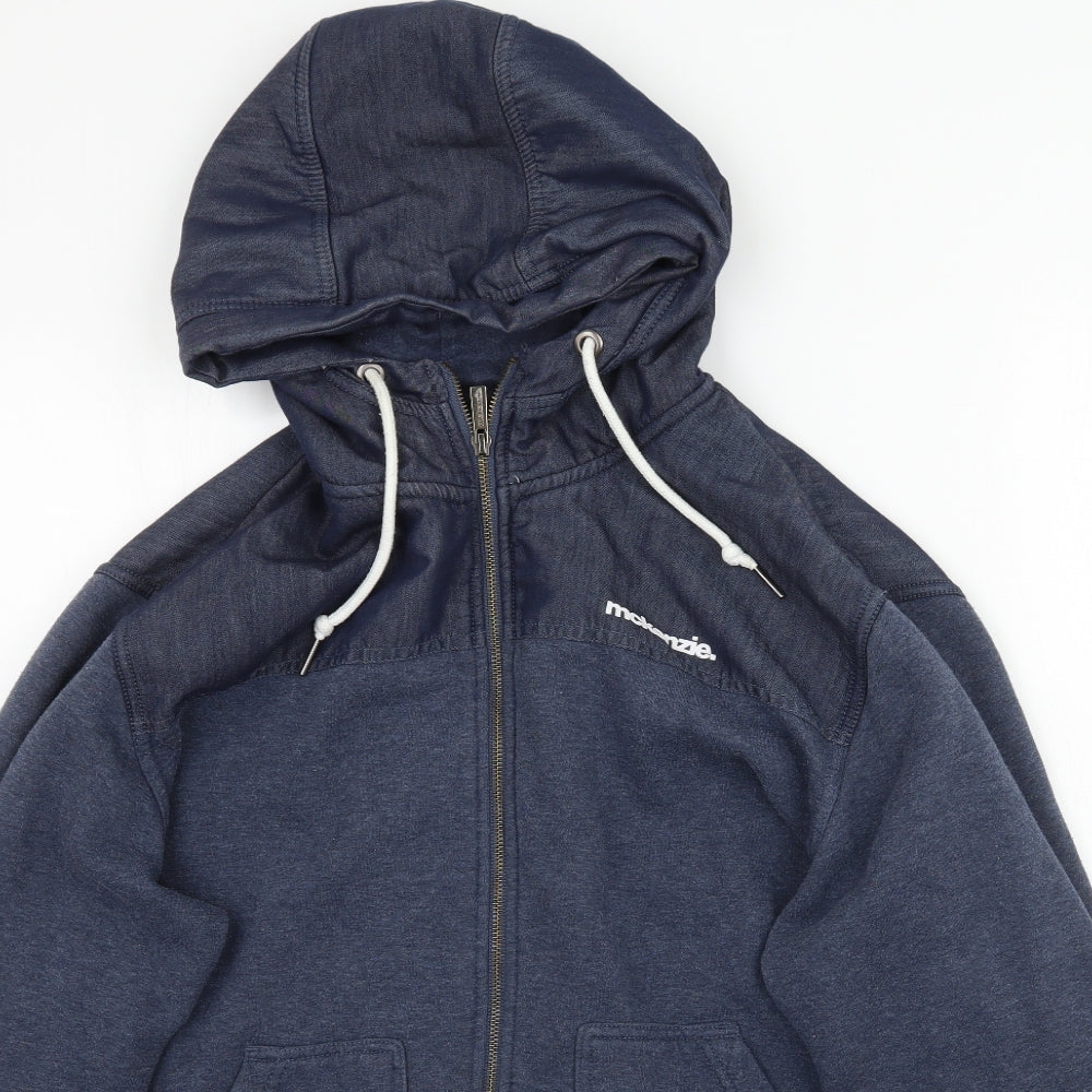 McKenzie Mens Blue   Full Zip Hoodie Size XL
