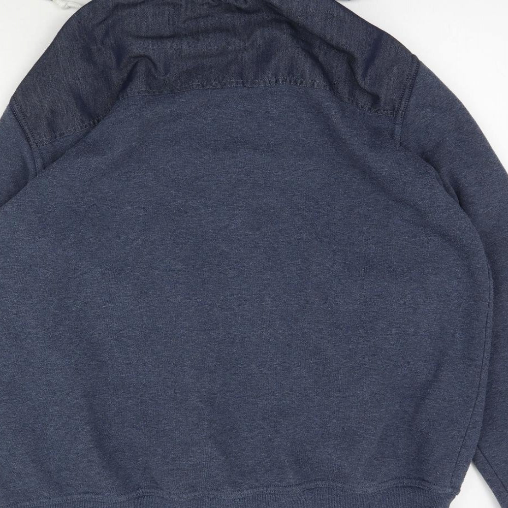 McKenzie Mens Blue   Full Zip Hoodie Size XL