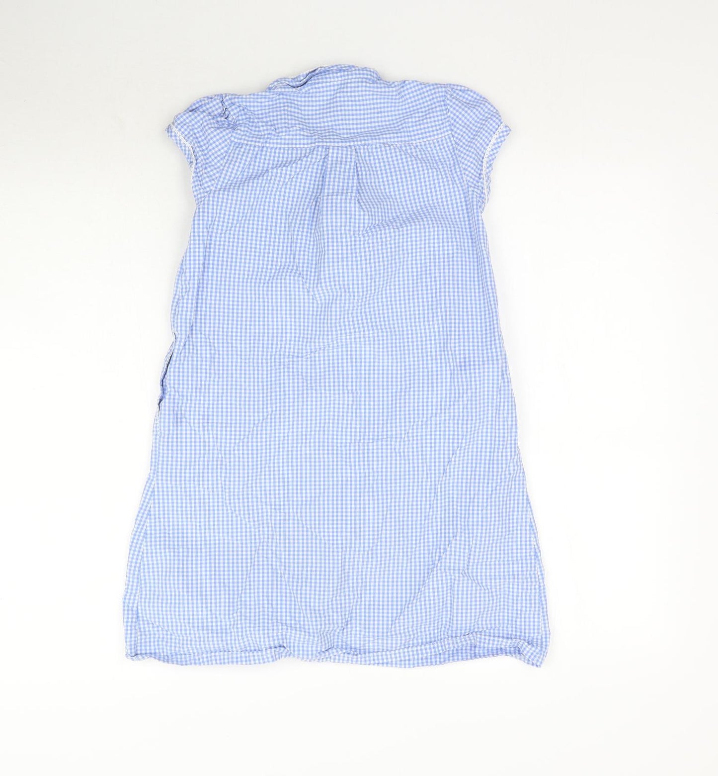 NEXT Girls Blue Plaid  Shirt Dress  Size 9 Years  - School Gingham