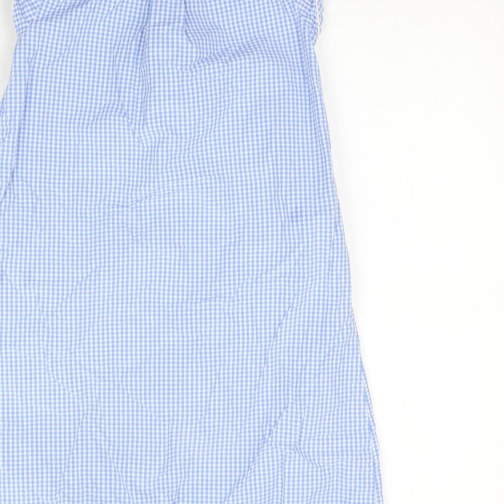 NEXT Girls Blue Plaid  Shirt Dress  Size 9 Years  - School Gingham
