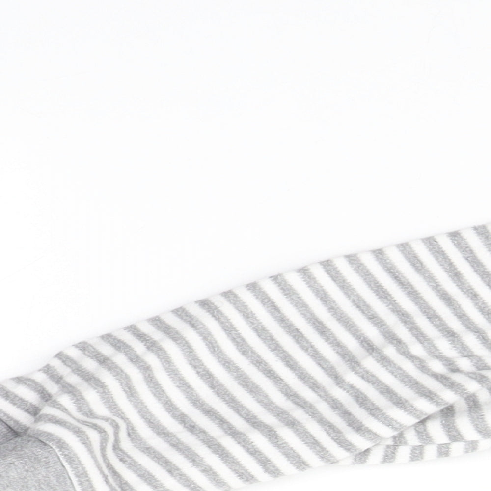 Pure Baby Boys Grey Striped  Babygrow One-Piece Size 12-18 Months