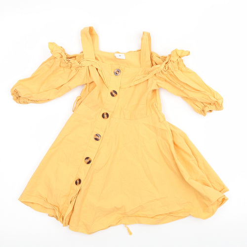 Preworn  Girls Yellow   A-Line  Size 3 Years