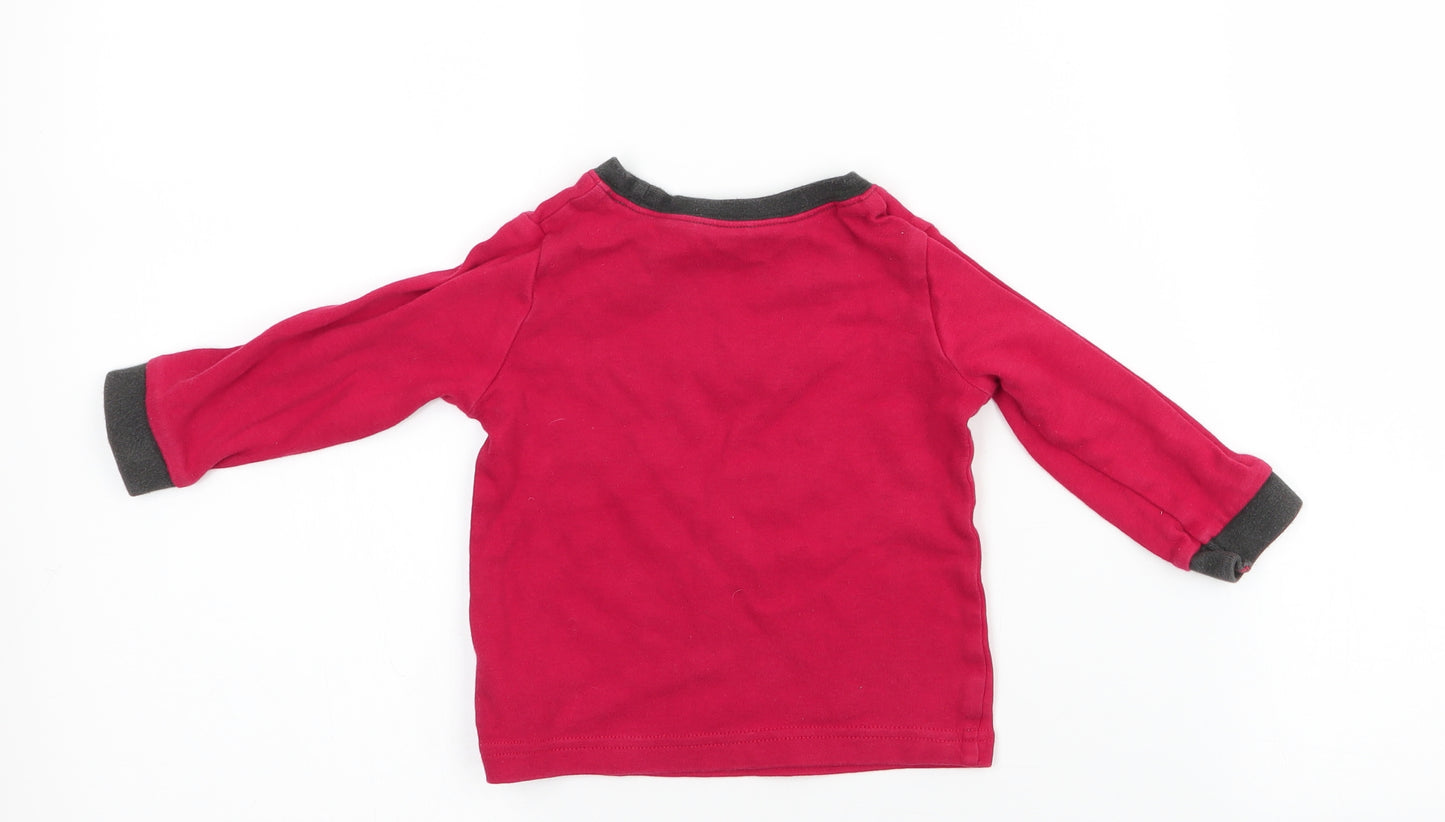 George   Red   Basic T-Shirt Size 9-12 Months