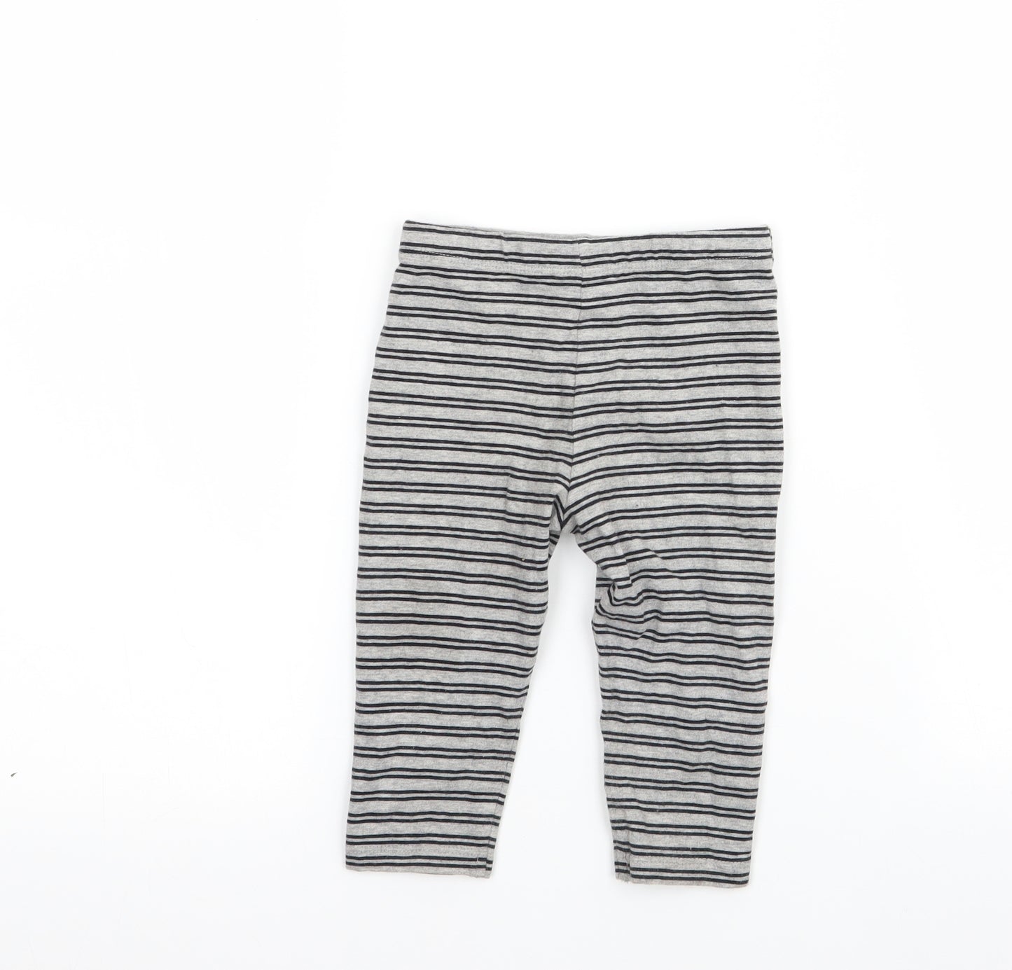 F&F  Boys Grey Striped  Sweatpants Trousers Size 6-9 Months
