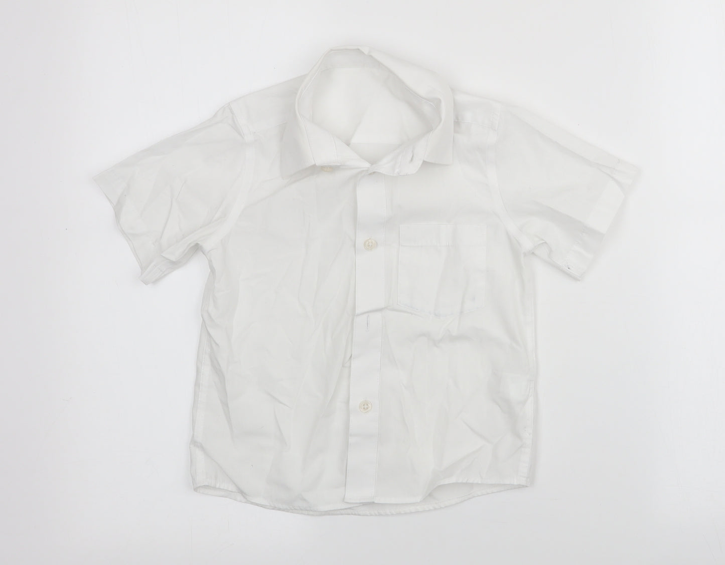 TU Boys White   Basic Dress Shirt Size 4 Years