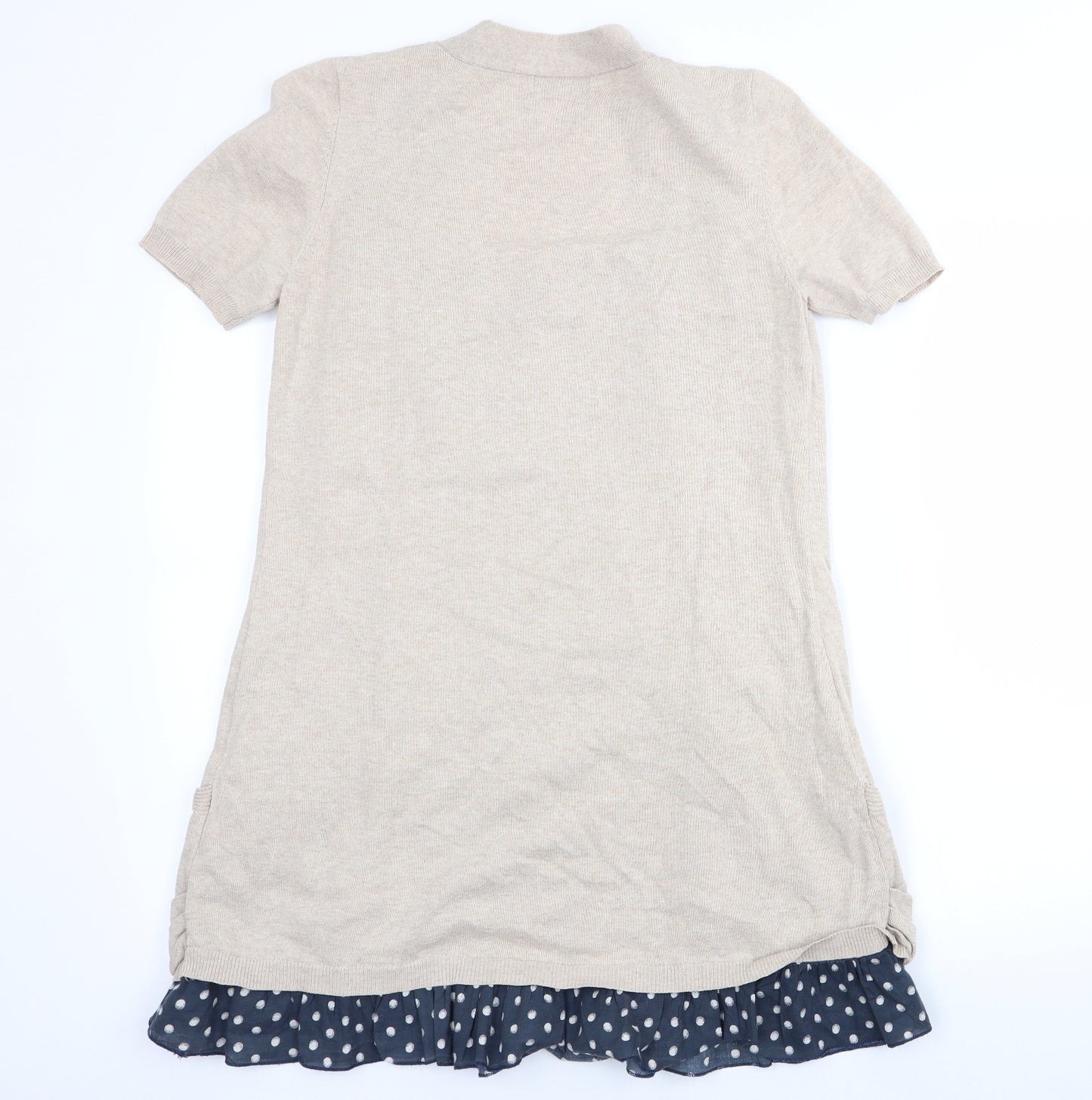 TU Womens Beige Polka Dot  A-Line  Size 14