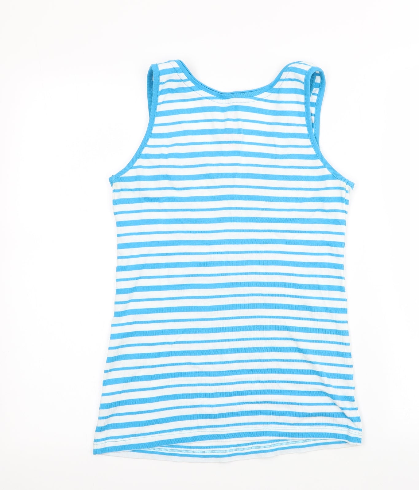 TU Womens White Striped  Basic Tank Size 12