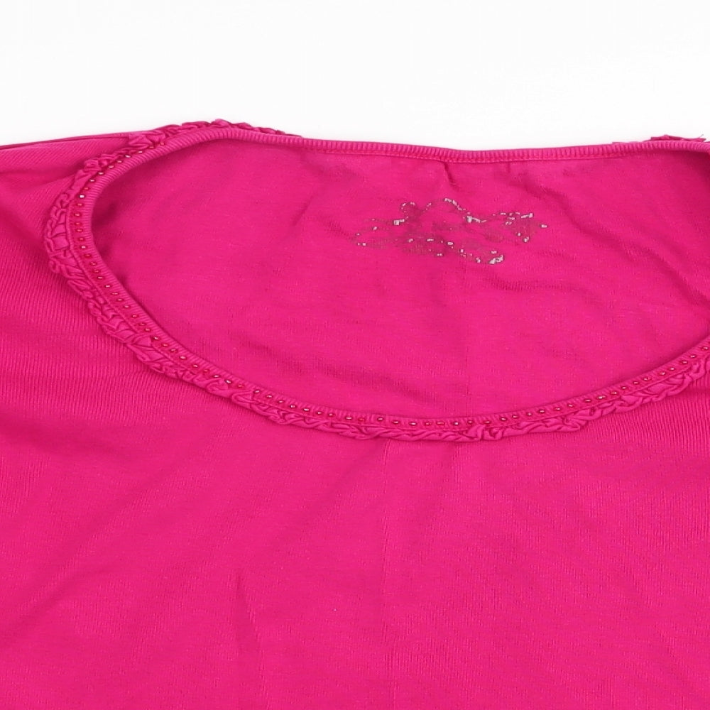 M&Co Womens Pink   Basic T-Shirt Size M