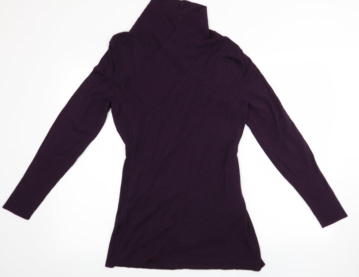 M&Co Womens Purple Cardigan Jumper Size M