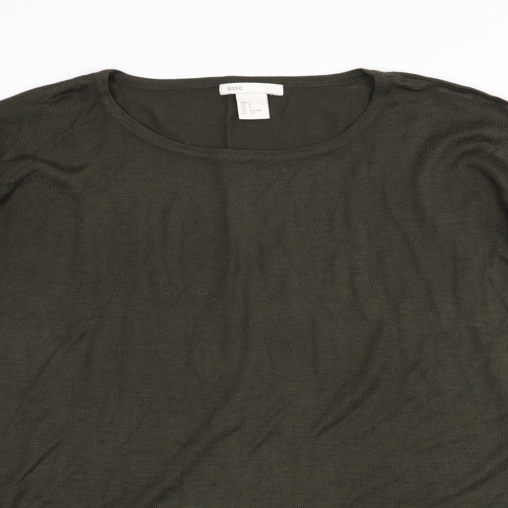 H&M  Womens Green   Basic T-Shirt Size S