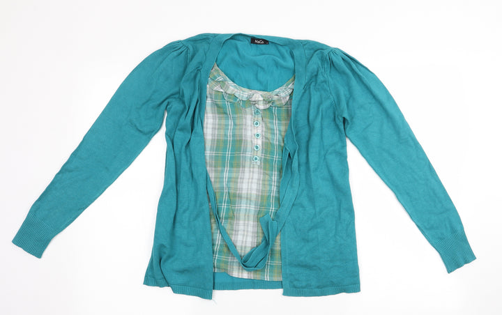 M&Co Womens Blue Cardigan Jumper Size S