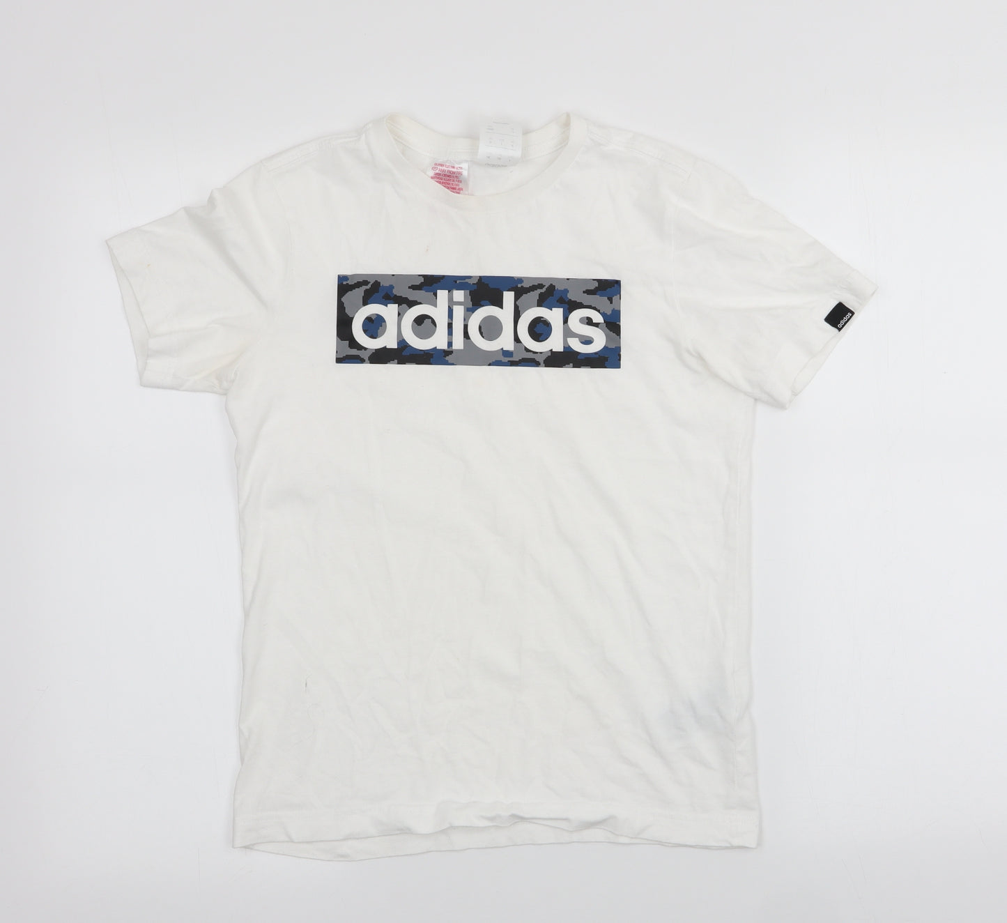 adidas  Boys White   Basic T-Shirt Size 11-12 Years