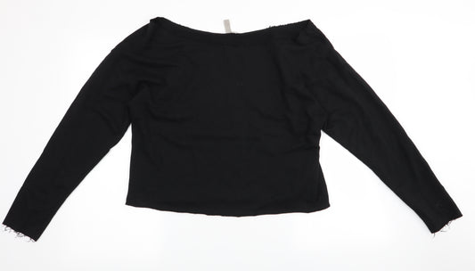 Front view of ASOS women’s black jumper, size UK 10