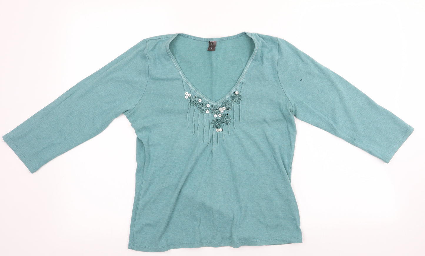TU Womens Green   Basic T-Shirt Size 12