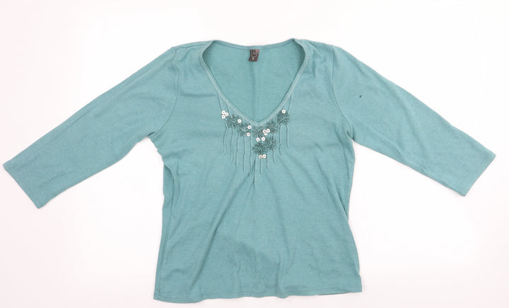 TU Womens Green   Basic T-Shirt Size 12