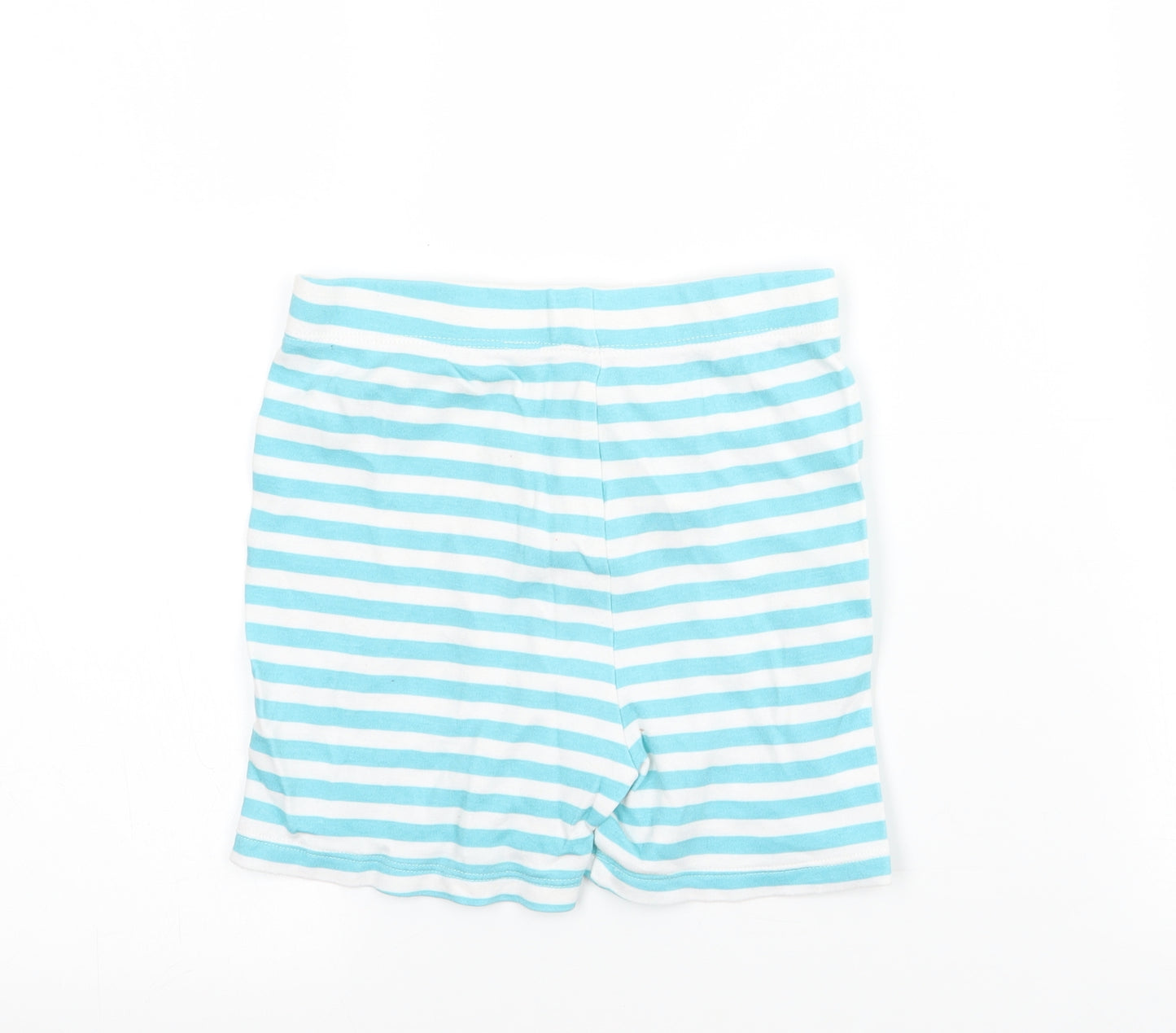F&F  Girls White Striped  Sweat Shorts Size 2-3 Years