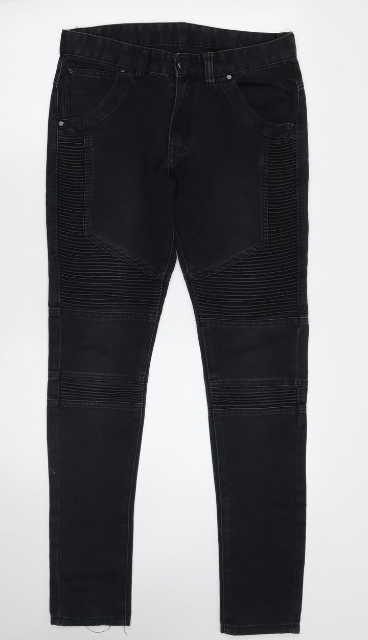 Preworn Womens Black Skinny Jeans Size 28 L31 in