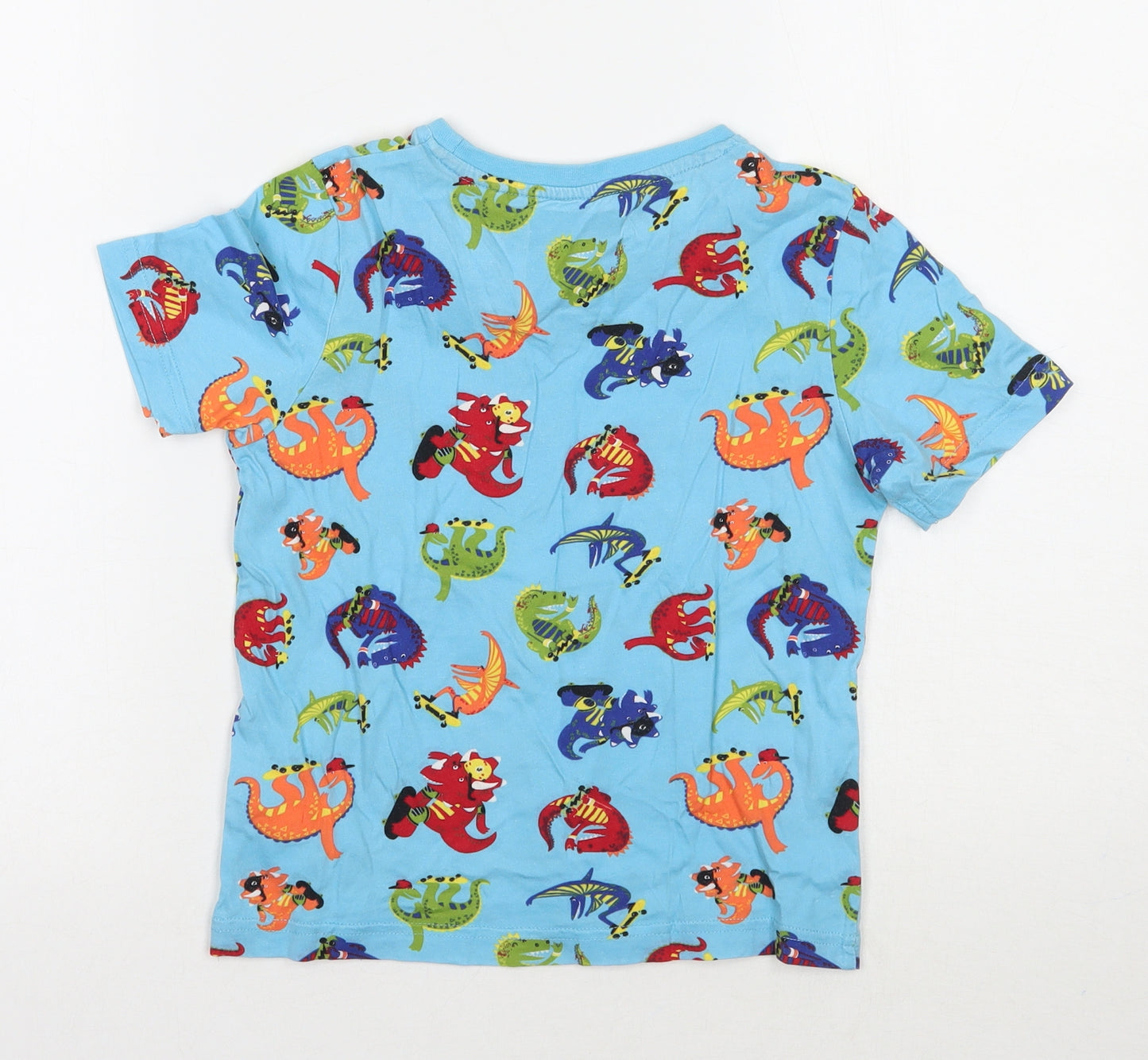 TU Boys Blue Animal Print  Basic T-Shirt Size 3-4 Years