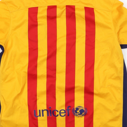 Nike Boys Yellow   Basic T-Shirt Size 9-10 Years  - Real Madrid