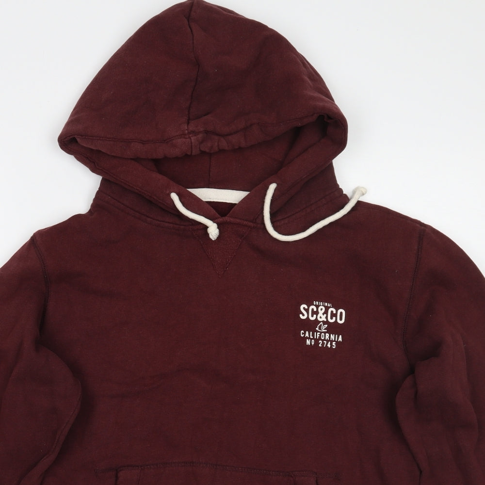SoulCal&Co Mens Red   Pullover Hoodie Size S
