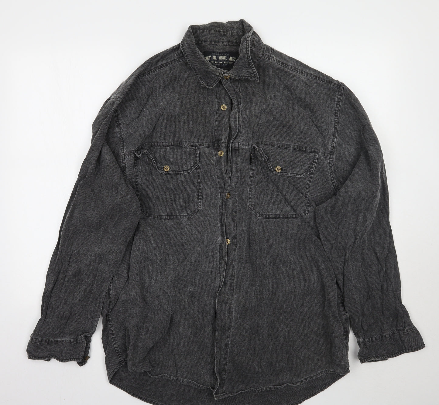 Fire island Mens Grey    Button-Up Size XL