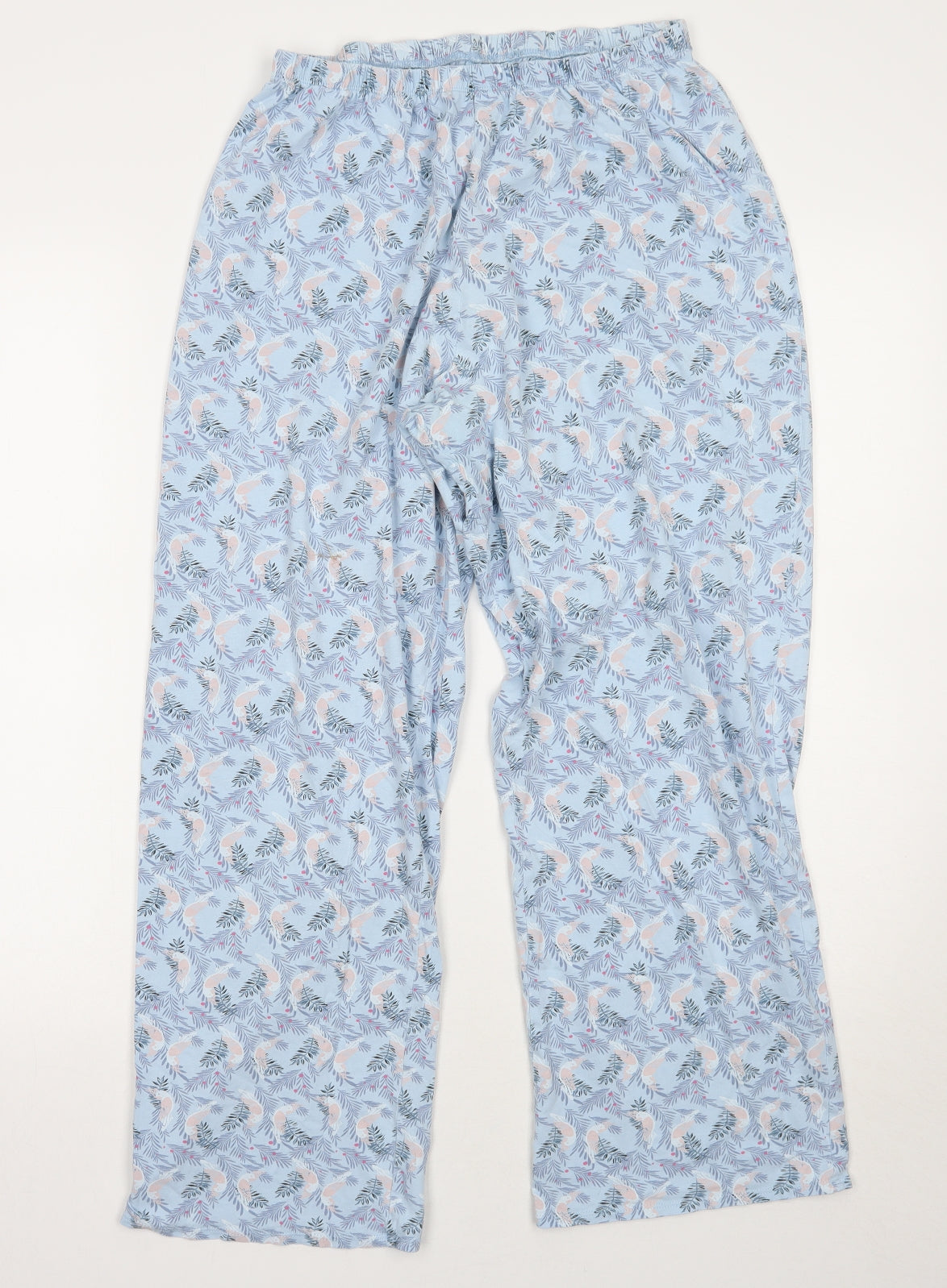 Marks and Spencer Womens Blue Floral   Pyjama Pants Size 12