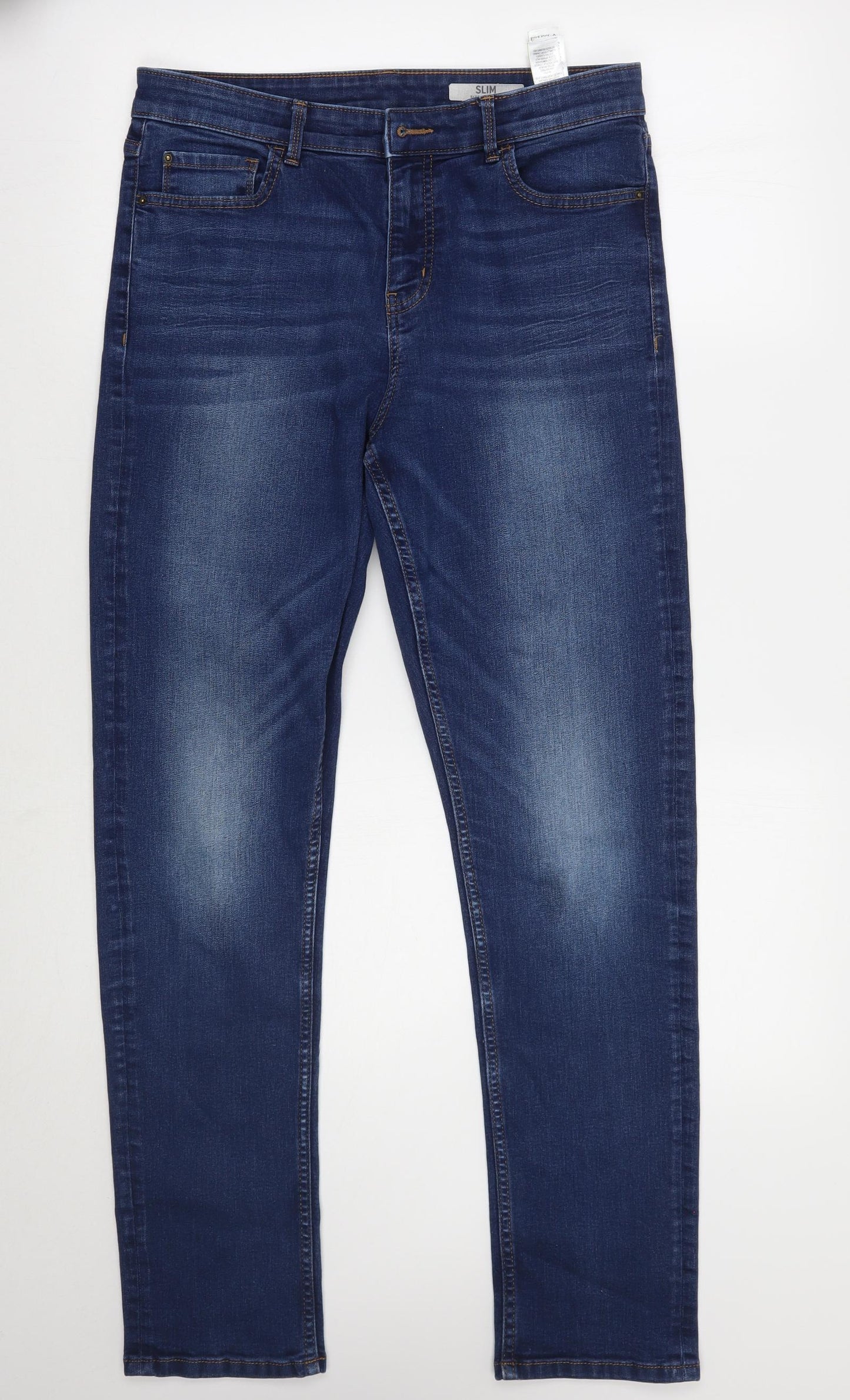 Marks and Spencer Womens Blue   Straight Jeans Size 14 L29 in