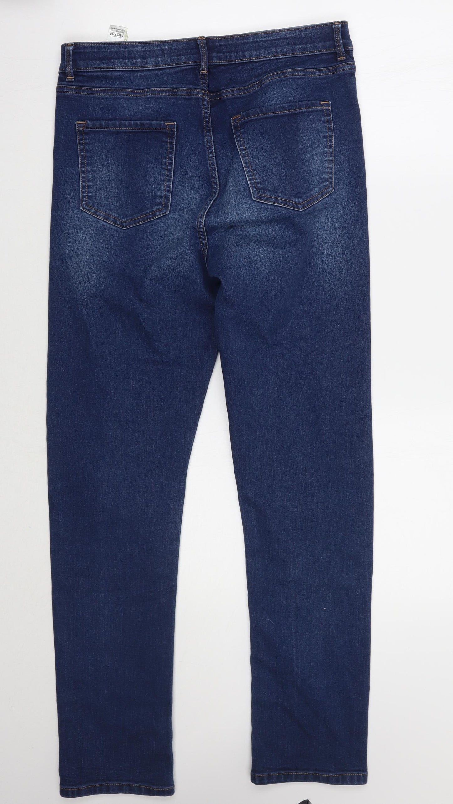 Marks and Spencer Womens Blue   Straight Jeans Size 14 L29 in