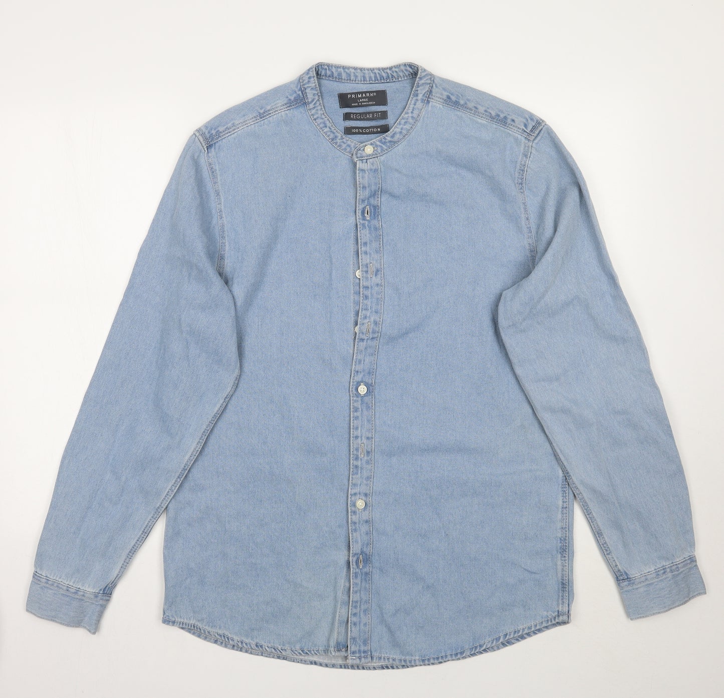 Primark Mens Blue    Button-Up Size L
