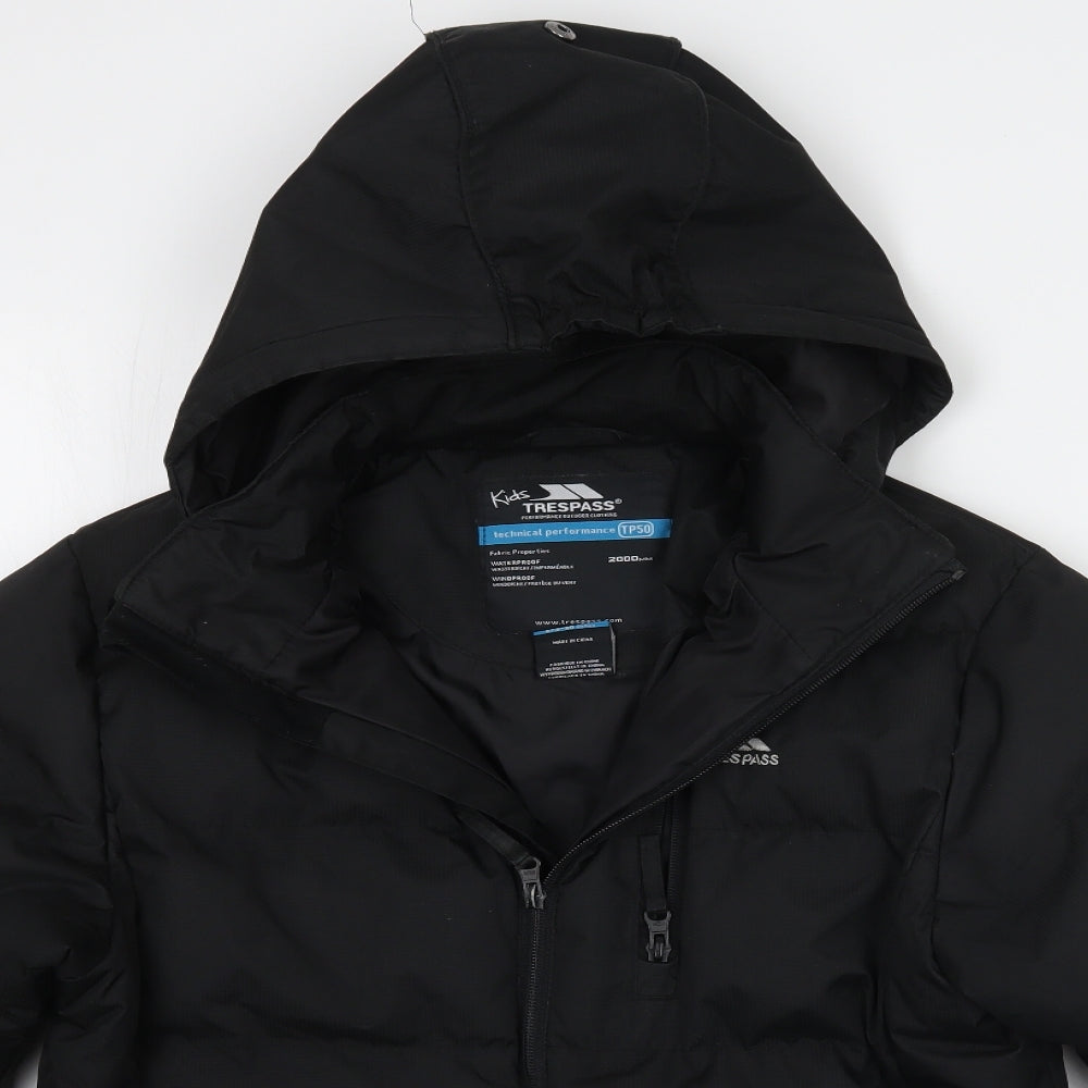 Trespass Boys Black   Jacket Coat Size 12 Years