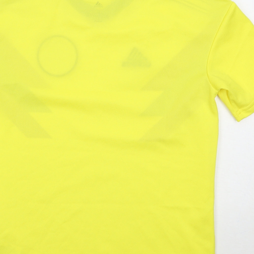 adidas Boys Yellow   Basic T-Shirt Size 13 Years  - COLOMBIA
