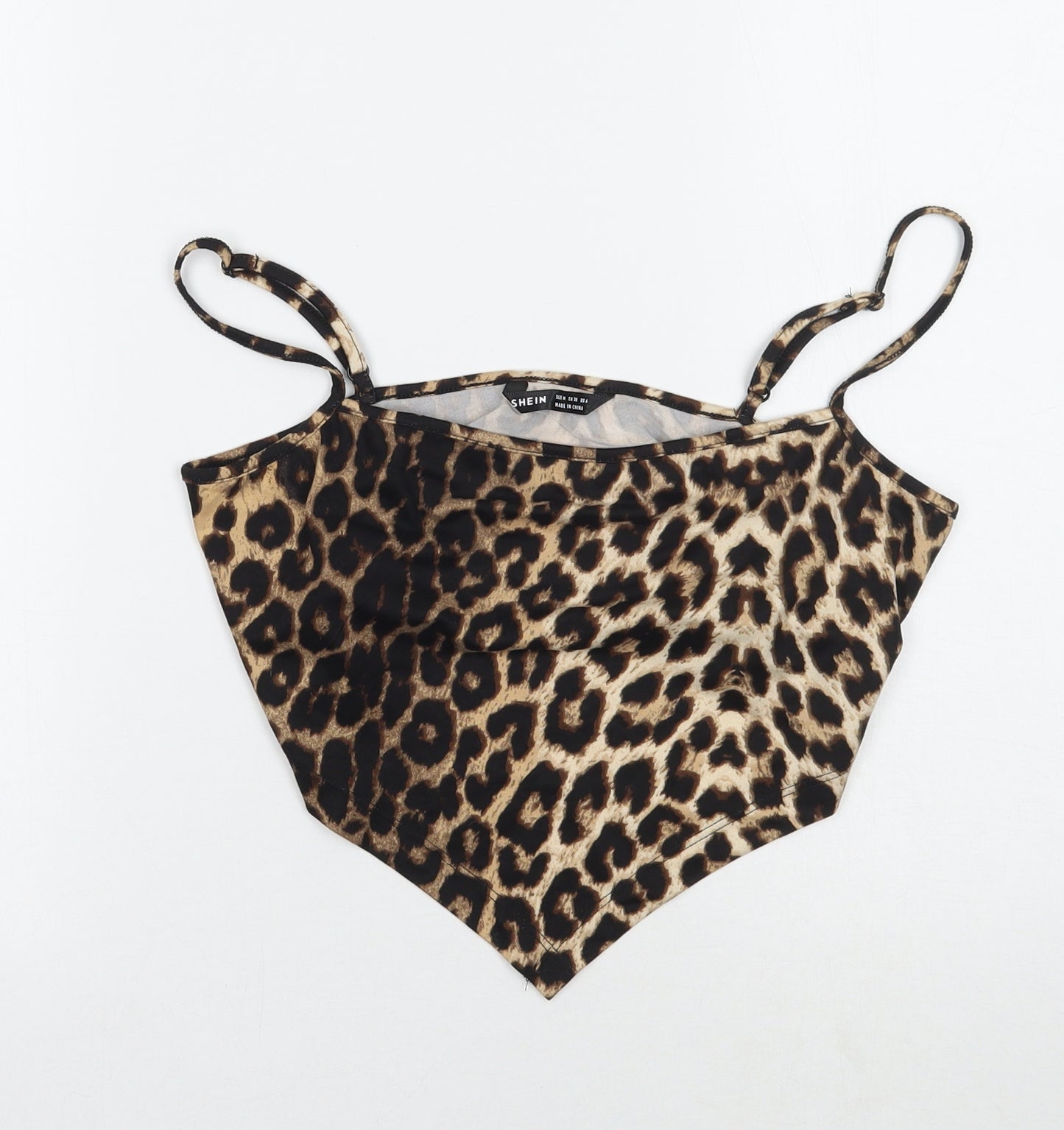 SheIn Womens Brown Animal Print  Cropped Tank Size M