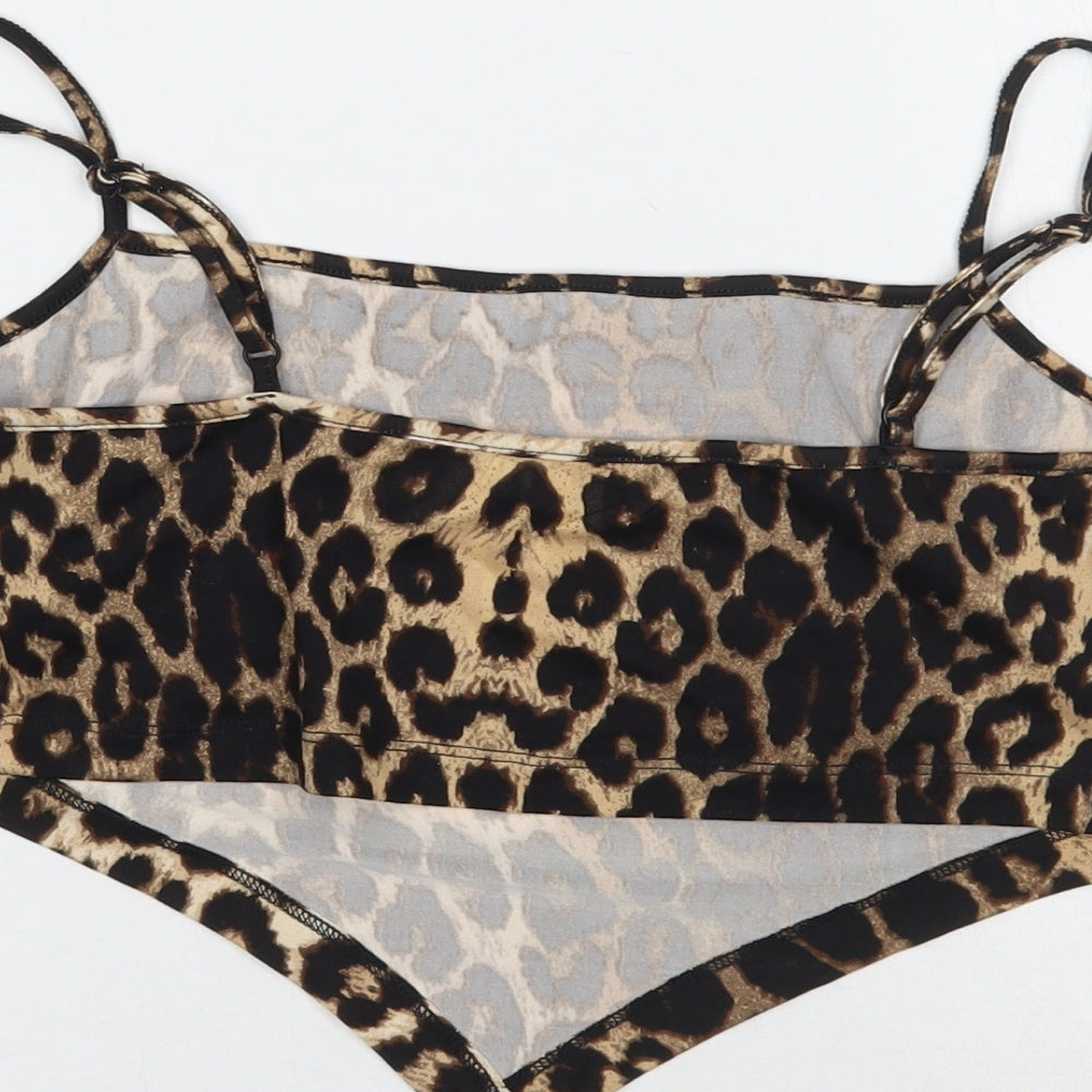 SheIn Womens Brown Animal Print  Cropped Tank Size M