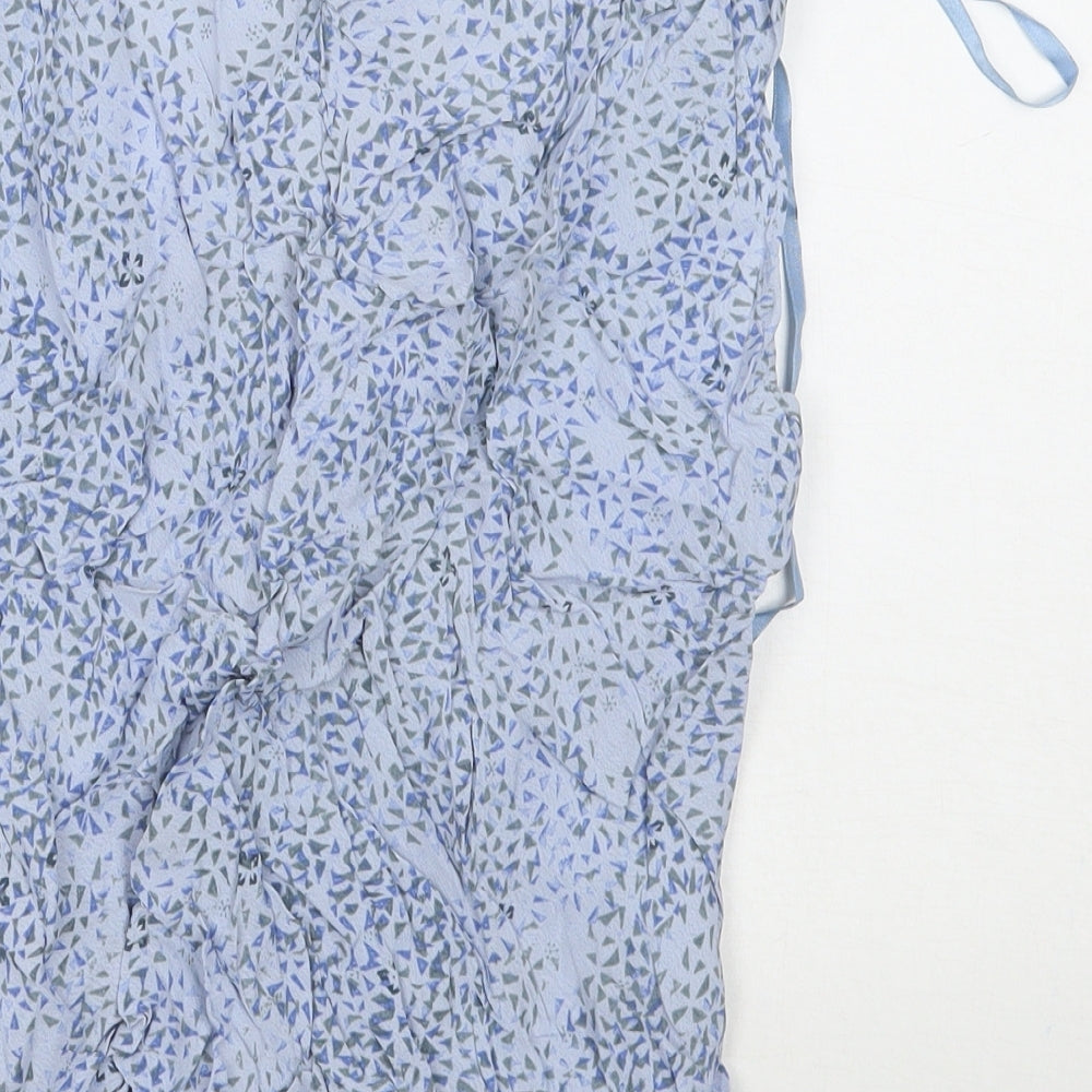 River Island Womens Blue Floral  Basic Blouse Size 12