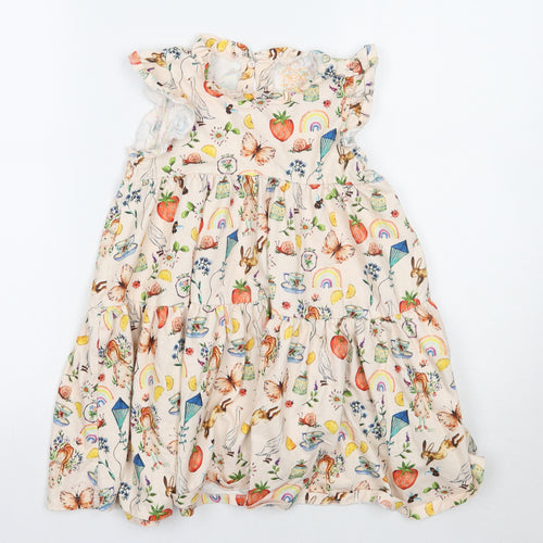 NEXT Girls Beige Geometric  A-Line  Size 5 Years