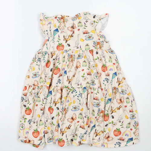 NEXT Girls Beige Geometric  A-Line  Size 5 Years