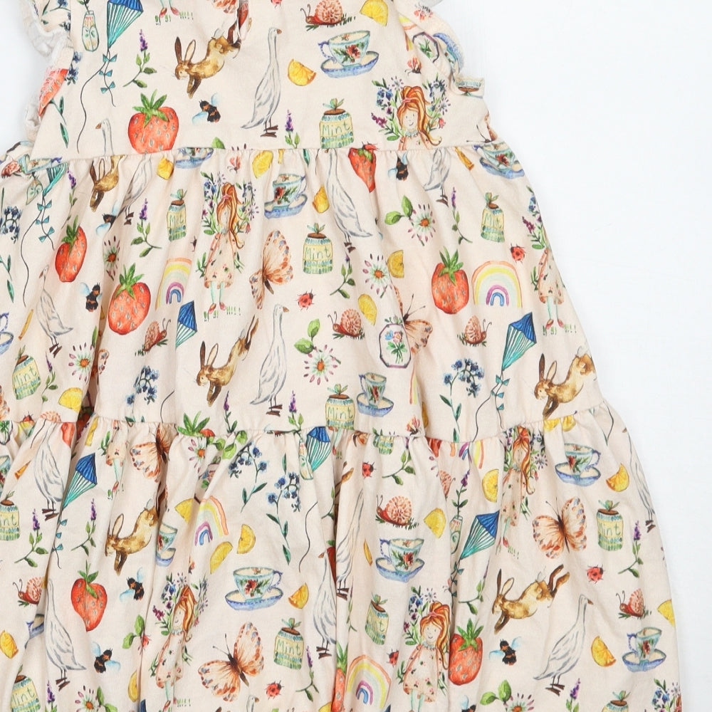 NEXT Girls Beige Geometric  A-Line  Size 5 Years