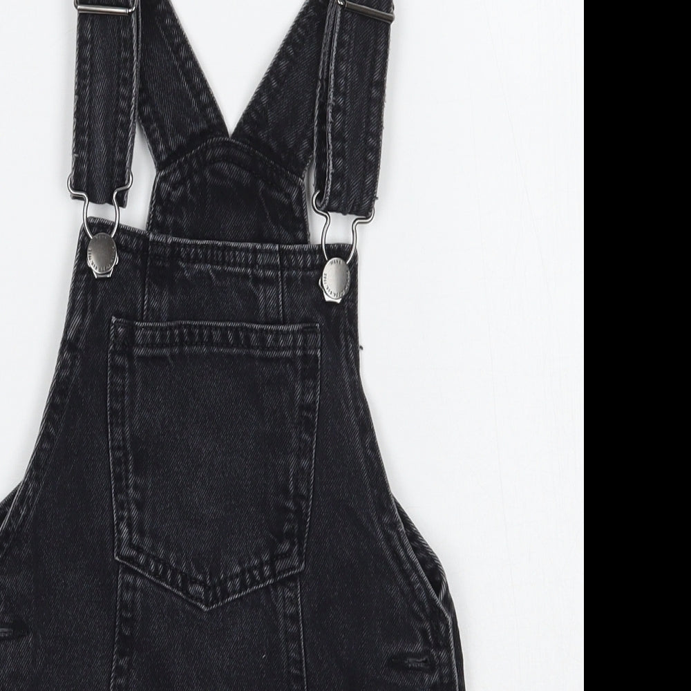 NEXT Girls Black   Pinafore/Dungaree Dress  Size 3 Years