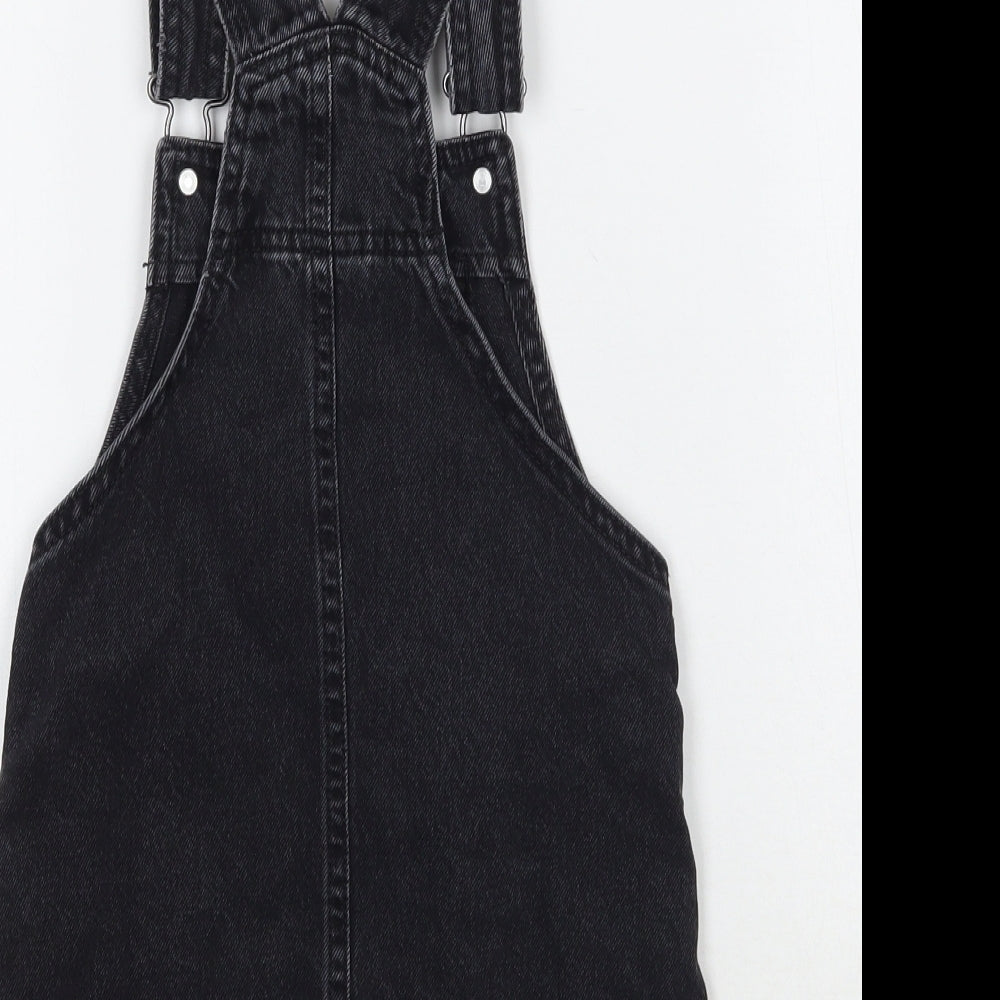 NEXT Girls Black   Pinafore/Dungaree Dress  Size 3 Years