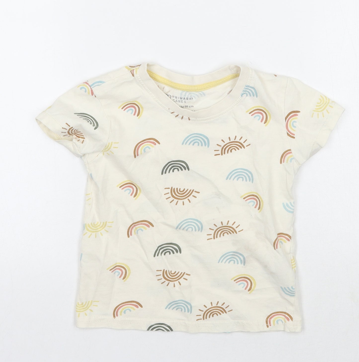 Primark Baby Ivory Geometric  Basic T-Shirt Size 24 Months