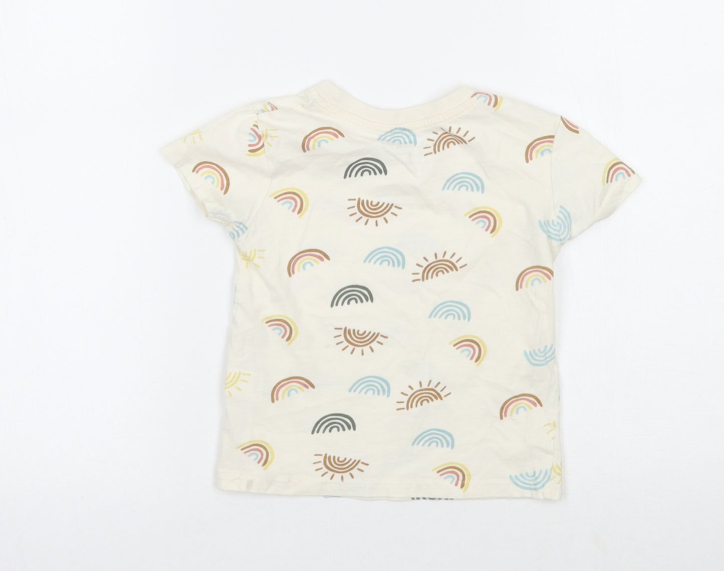 Primark Baby Ivory Geometric  Basic T-Shirt Size 24 Months