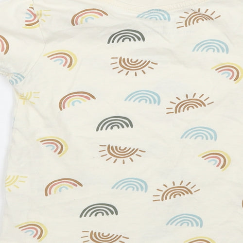 Primark Baby Ivory Geometric  Basic T-Shirt Size 24 Months