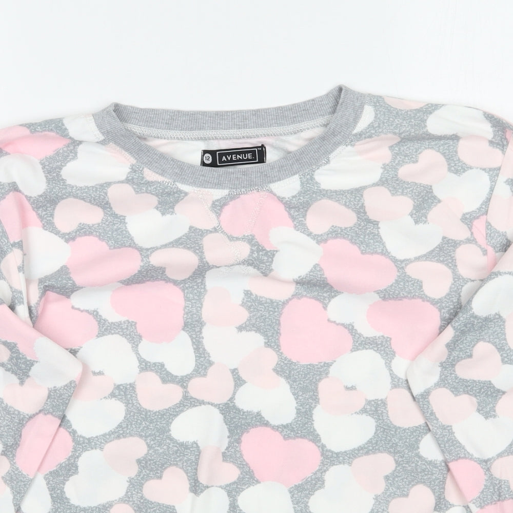 Avenue Womens Pink Geometric  Top Pyjama Top Size 12