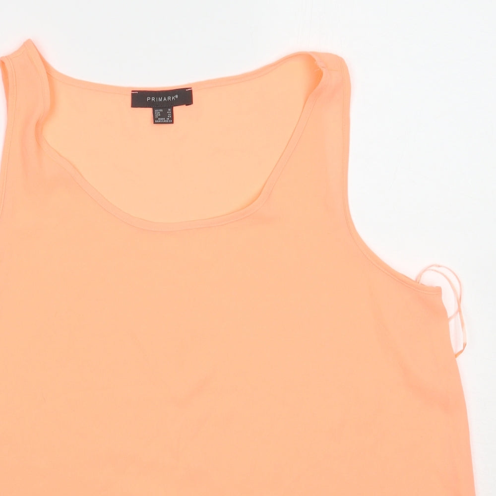 Primark Womens Orange   Basic Tank Size 16
