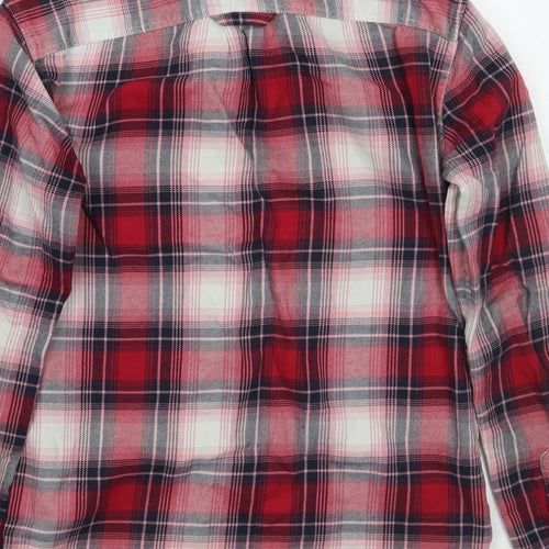 Jack Wills Womens Pink Check  Basic Button-Up Size 8