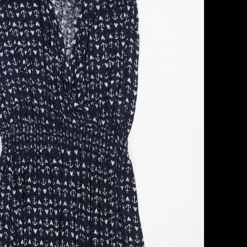 NEXT Womens Blue Geometric  A-Line  Size 12