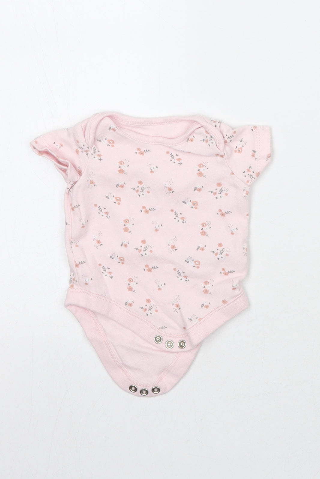 F&F Girls Pink Floral  Babygrow One-Piece Size Newborn