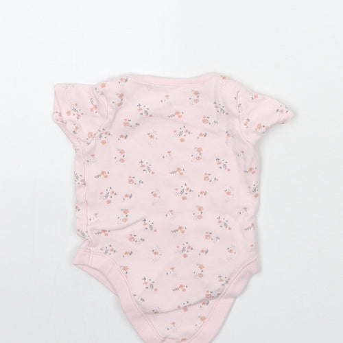 F&F Girls Pink Floral  Babygrow One-Piece Size Newborn