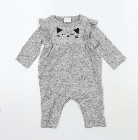 Fred&flo Baby Grey   Babygrow One-Piece Size 0-3 Months